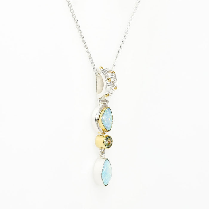 Opal & Delicious Topaz Pendant Necklace