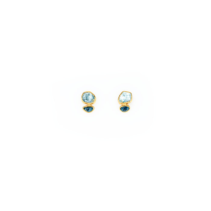 Aquamarine & London Blue Topaz Earrings