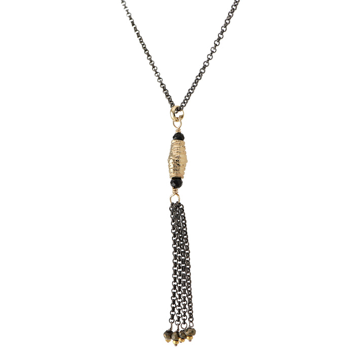 Pyrite Tassel Necklace