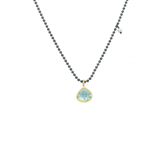 Aquamarine & Pearl Necklace