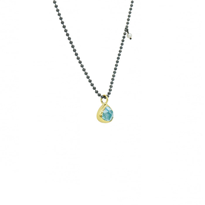 Aquamarine & Pearl Necklace