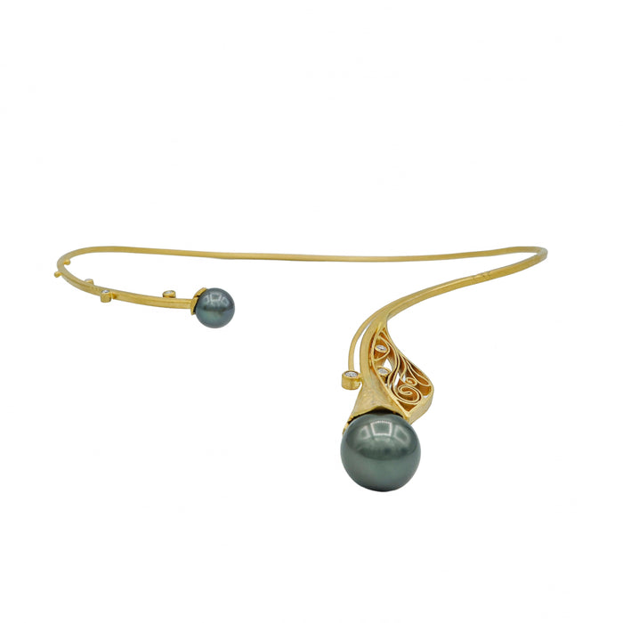 Tahitian Pearl & Diamond Necklace