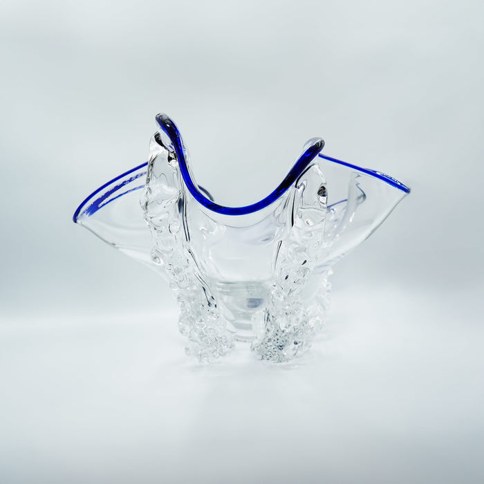 Clear & Cobalt Lip Octo Bowl