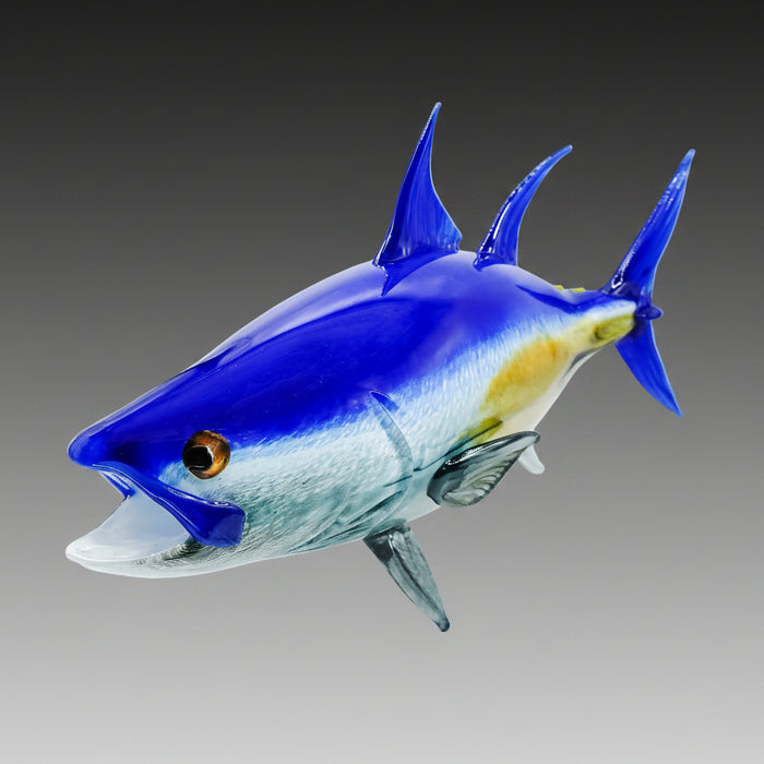 Blue Fin Tuna Glass Fish Sculpture