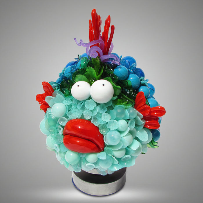 Bubble Fish Art Glass Lamp