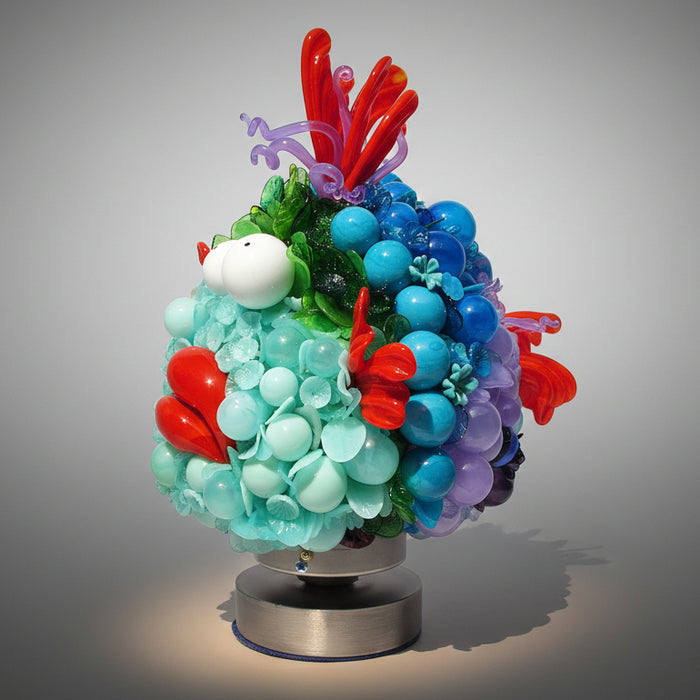Bubble Fish Art Glass Lamp