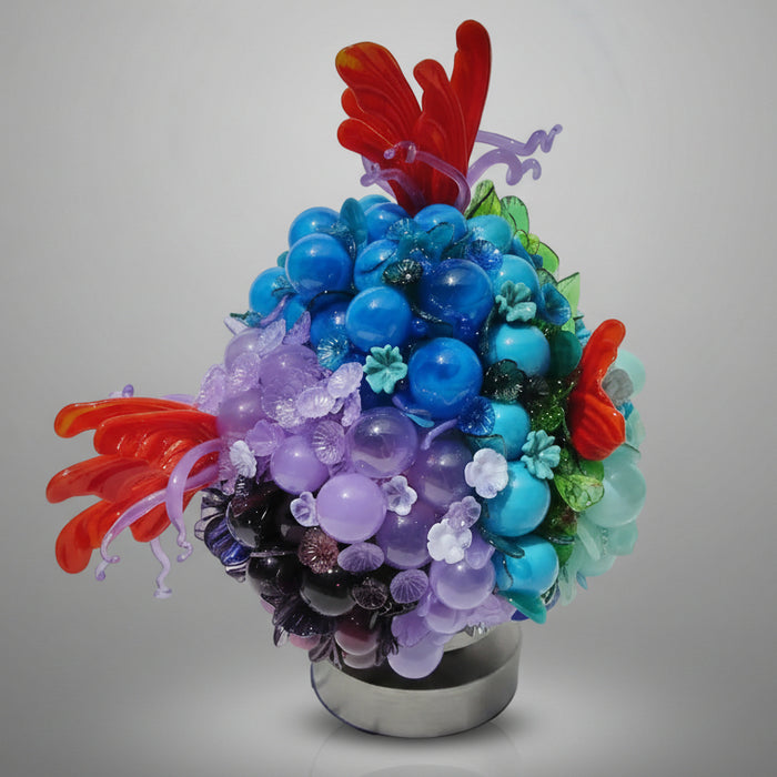 Bubble Fish Art Glass Lamp