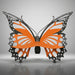 Butterfly-shaped outdoor bench 