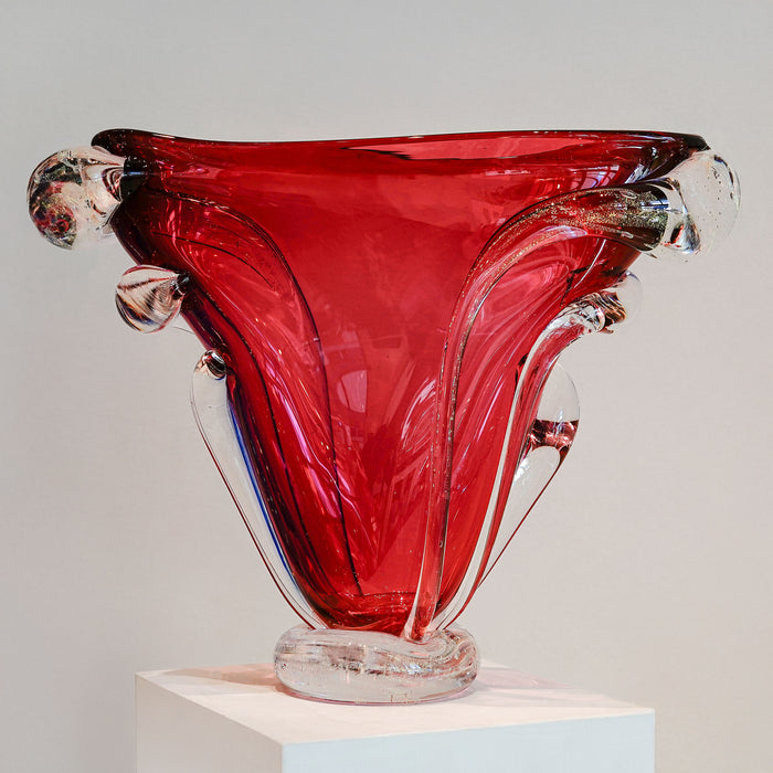 Ruby Drip Vase