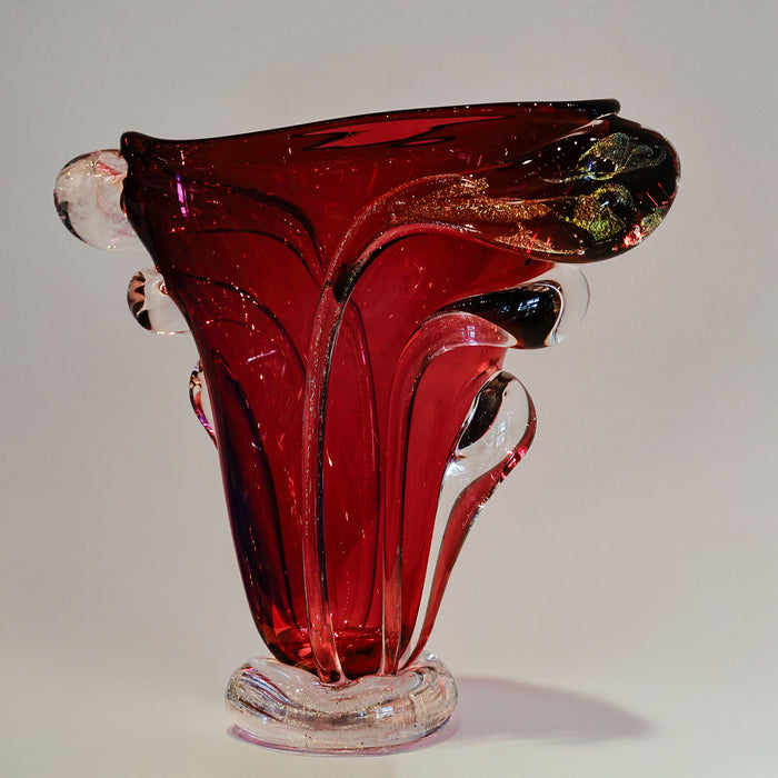 Ruby Drip Vase
