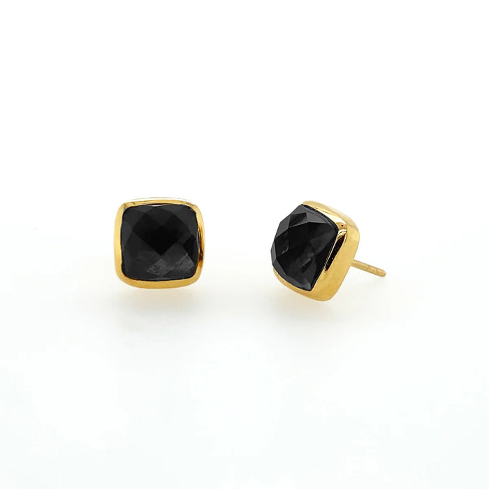 Gold Square Studs