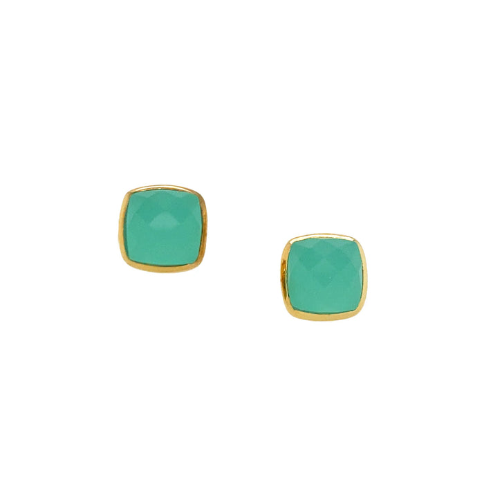 Gold Square Studs