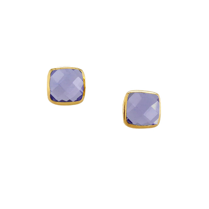 Gold Square Studs