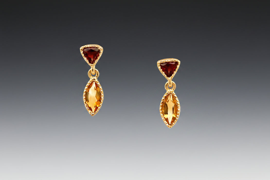 18k Vermeil Tiny Petal Earrings