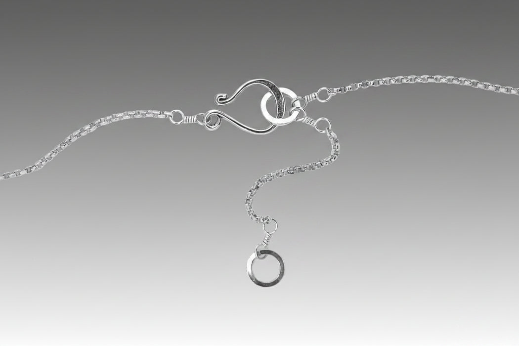 Small Three Stone Petal Pendant Necklace