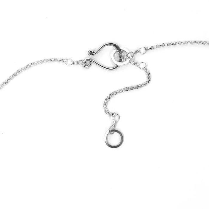 Small Three Stone Petal Pendant Necklace