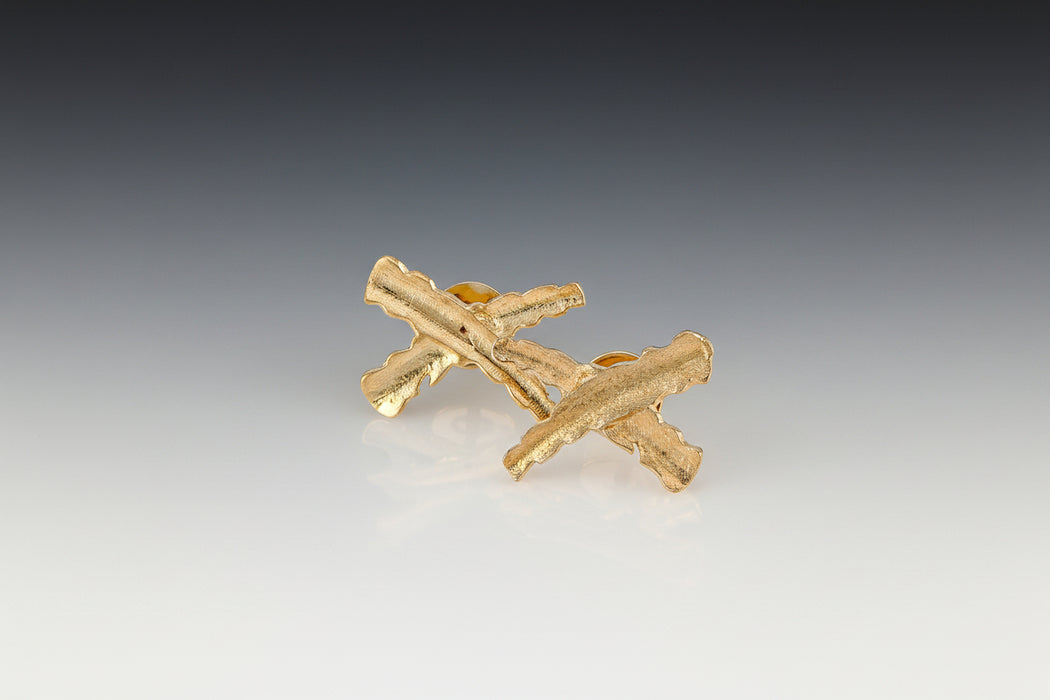 Gold X Stud Earrings