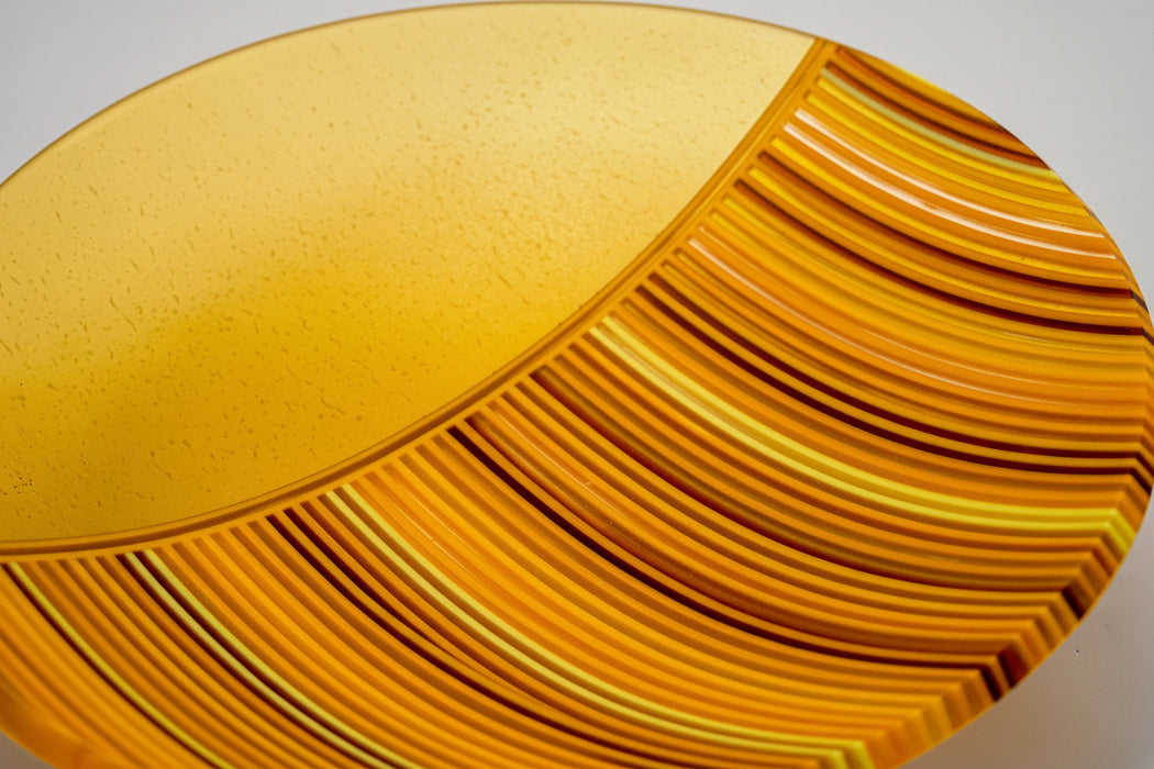 Golden Boy Art Glass Bowl