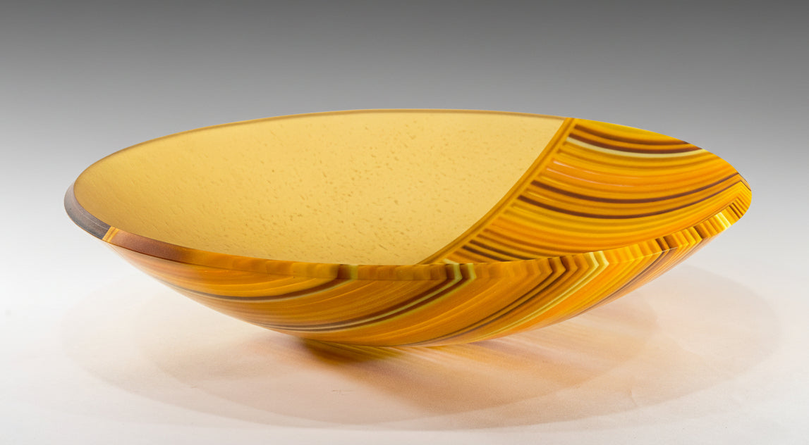Golden Boy Art Glass Bowl