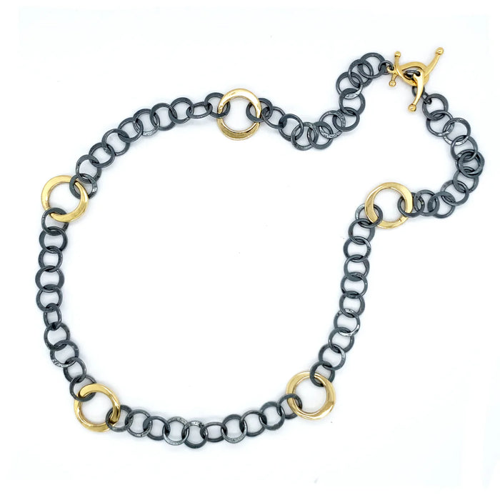 Handmade Chain - Black and Gold Large