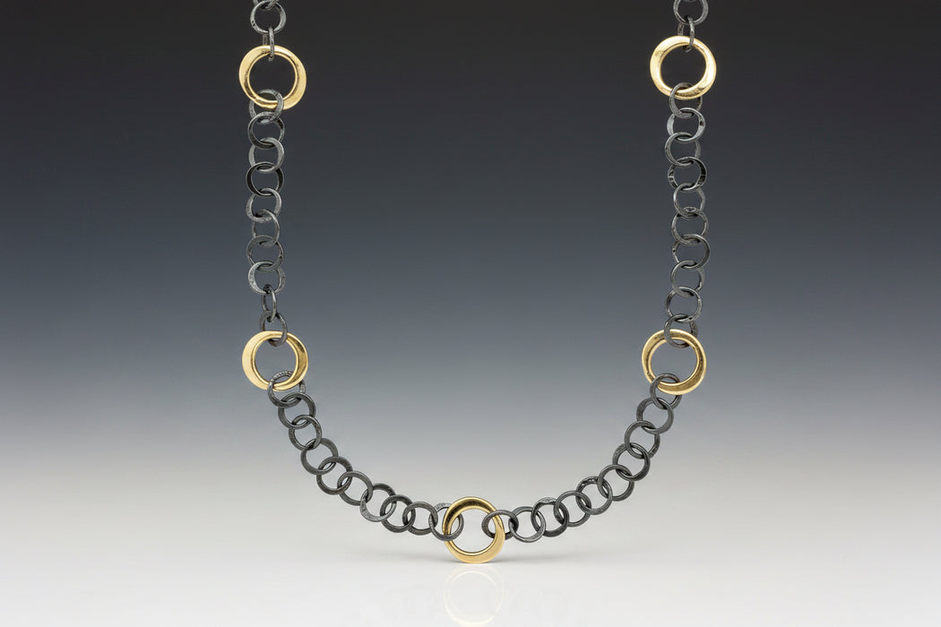 Handmade Chain - Black and Gold Large