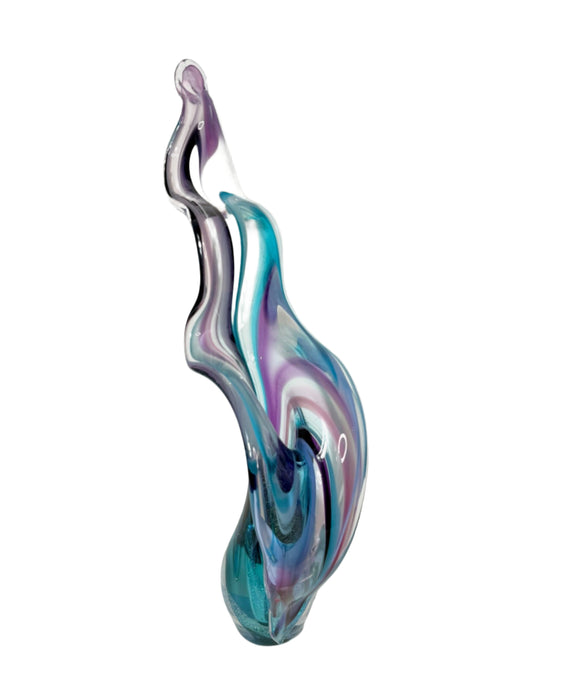 Teal & Purple Paradise Floral Sculpture