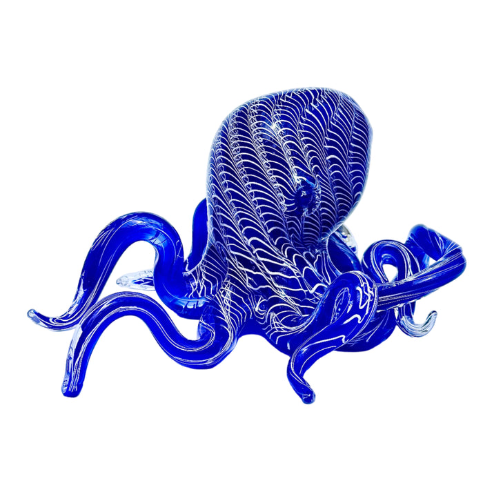 Lapis Blue & White Octopus Sculpture