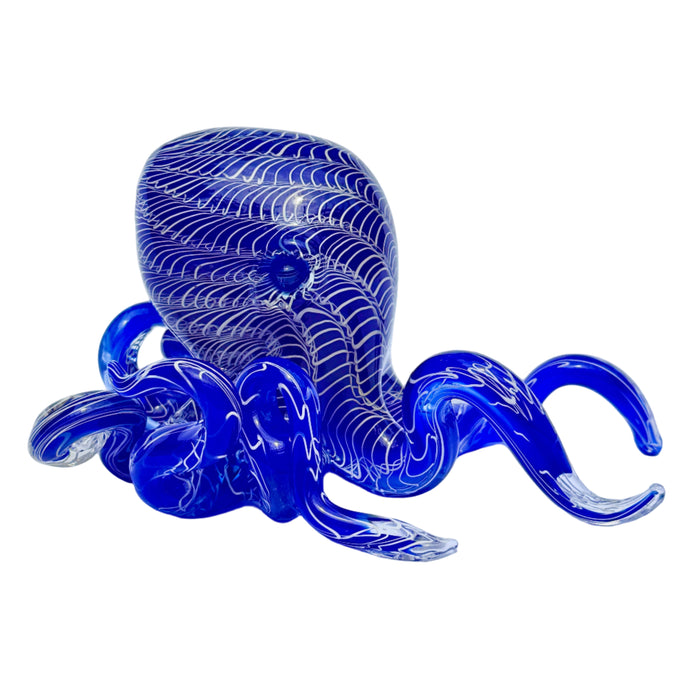 Lapis Blue & White Octopus Sculpture