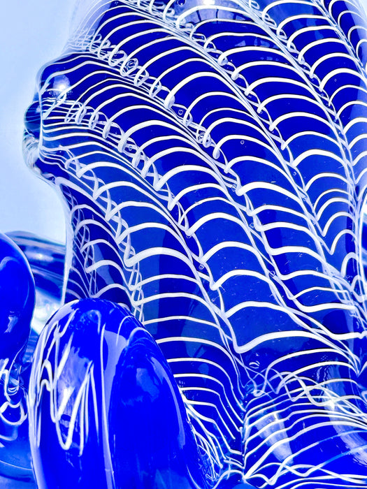 Lapis Blue & White Octopus Sculpture