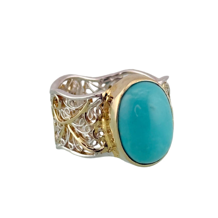 Turquoise Filigree Ring