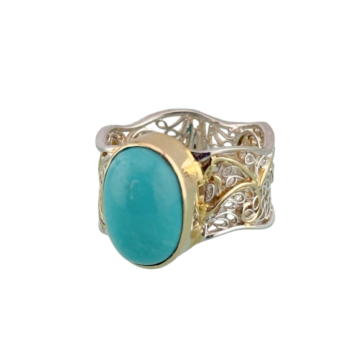 Turquoise Filigree Ring