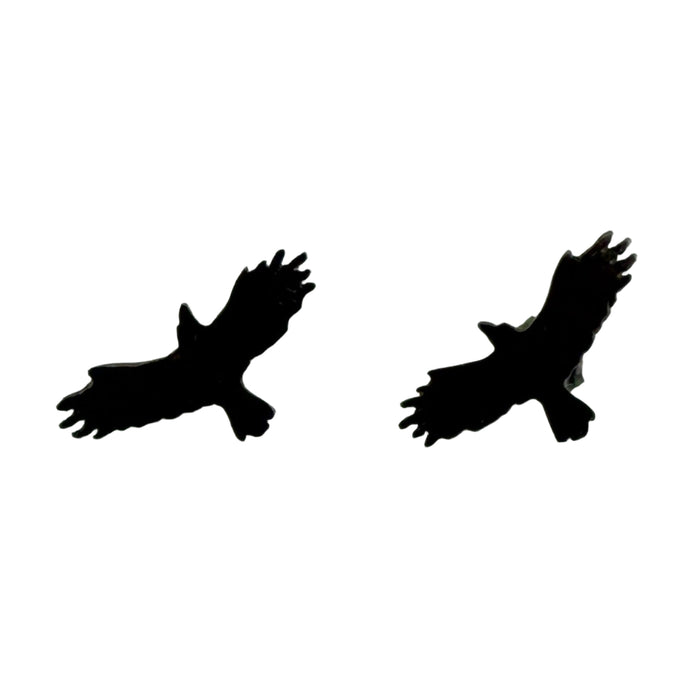 Flying Crow Stud Earrings