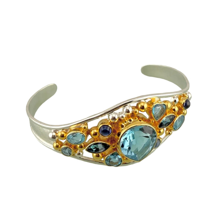 Baby Blue Topaz Bubble Bracelet