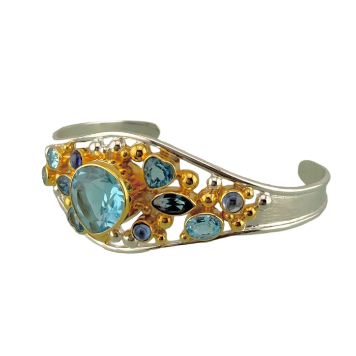 Baby Blue Topaz Bubble Bracelet