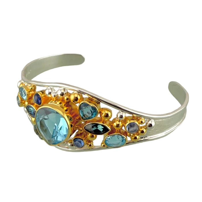 Baby Blue Topaz Bubble Bracelet