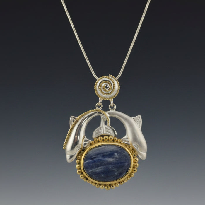 Dolphin Kyanite Pendant Necklace