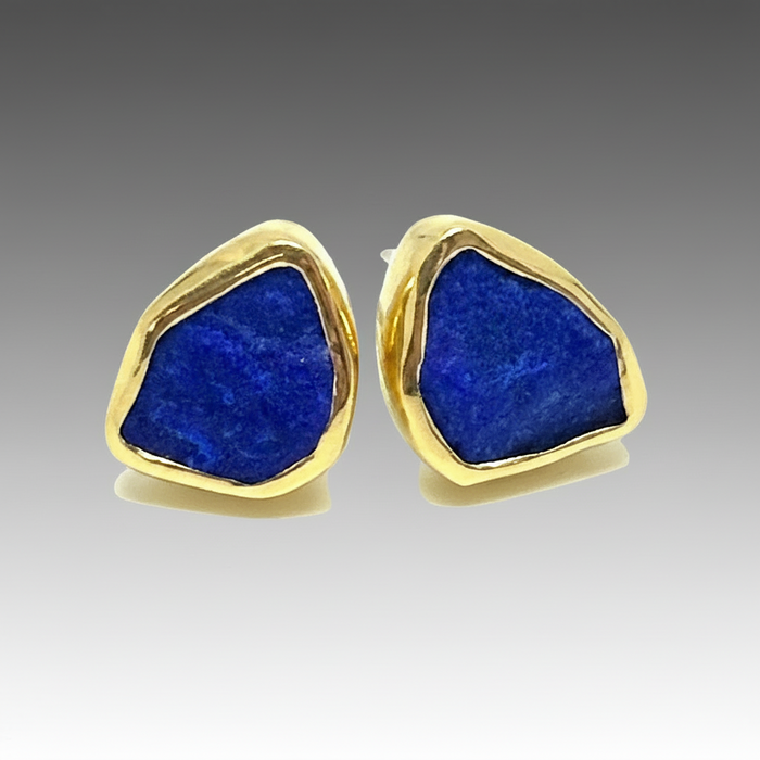 Lapis Gold & Silver Earrings by Margoni
