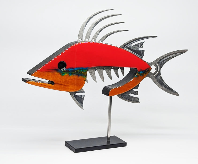 Red Hogfish Sculpture