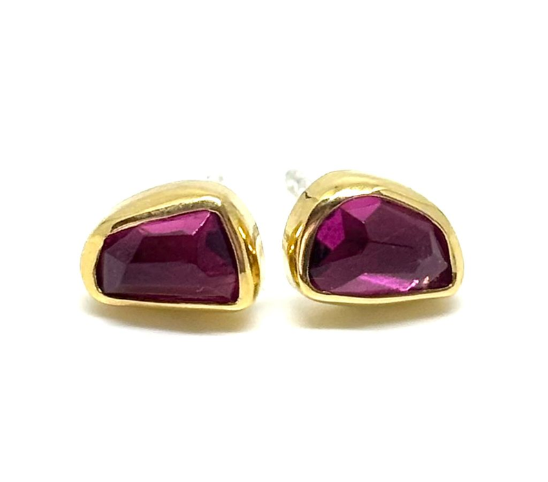 Pink Tourmaline Stud Earrings