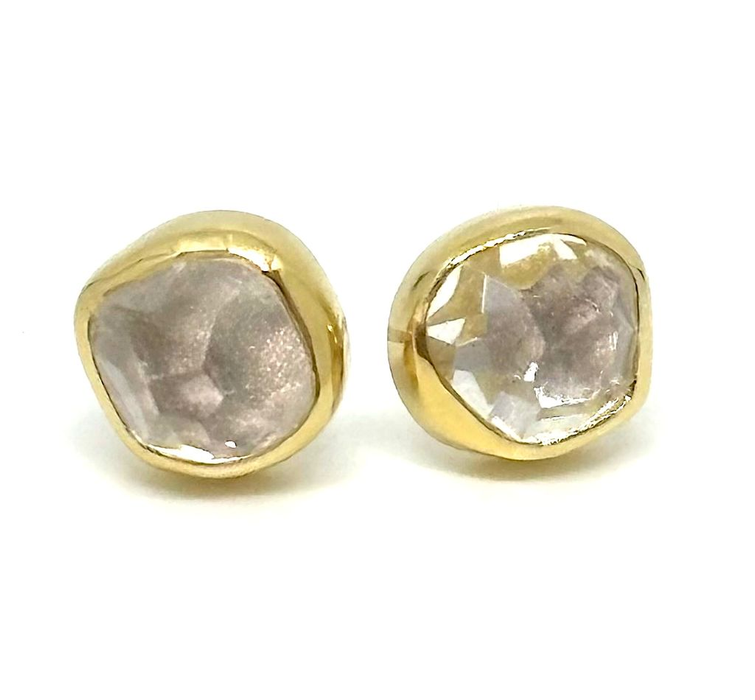 Rock Crystal Stud Earrings