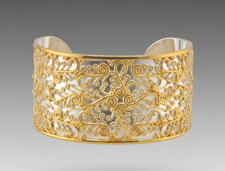 Filigree 22k Gold Vermeil Cuff