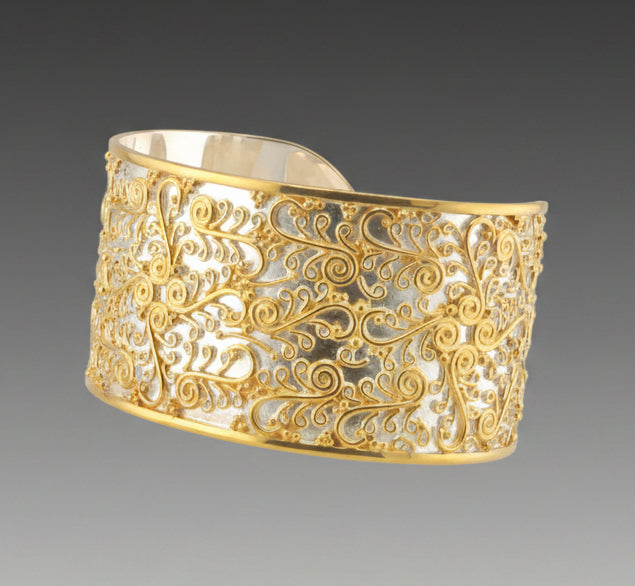 Filigree 22k Gold Vermeil Cuff