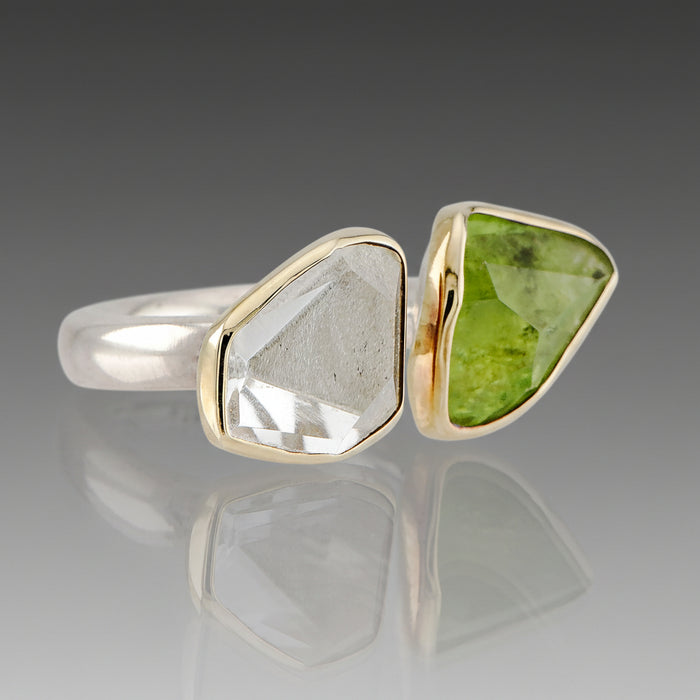 Peridot & Rock Crystal Ring