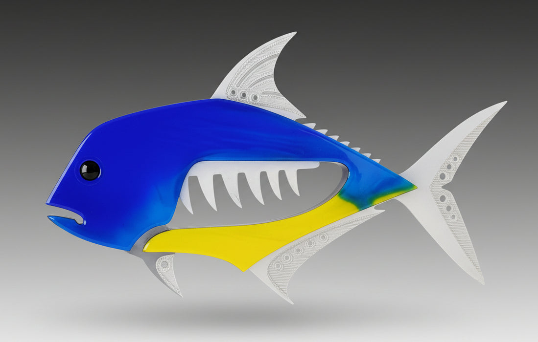 African Pompano Wood & Metal Wall Sculpture