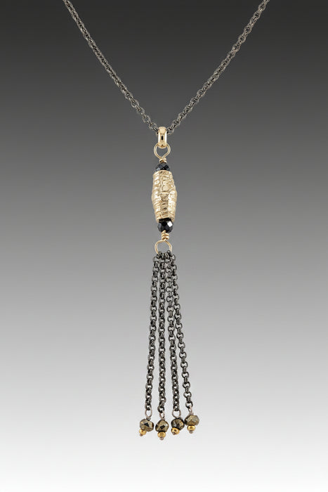 Pyrite Tassel Necklace