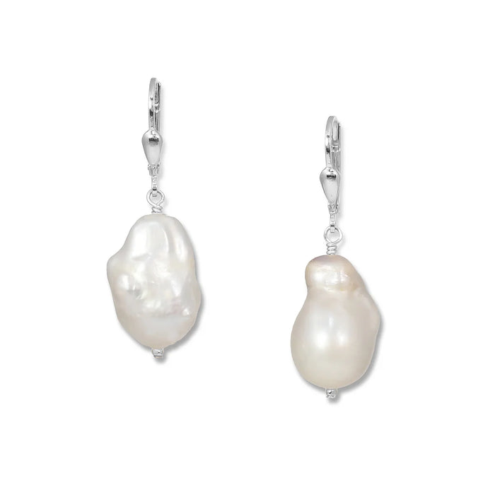Gold Baroque Pearl Earrings