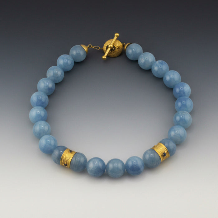 Aquamarine Gemstone Beaded Necklace