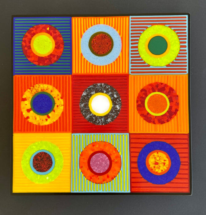 Red Ball Project 2 Art Glass Wall Sculpture