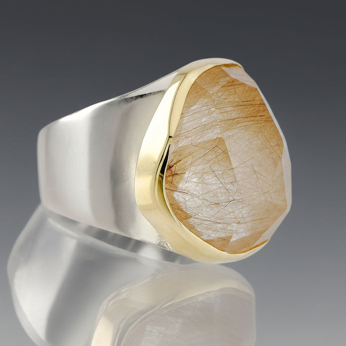 Rutilated Quartz Statement Ring