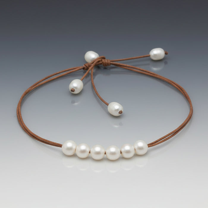 The Versatile Six Freshwater Pearl Necklace in White